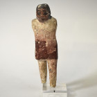 ANTIGUO EGIPTO. Figura masculina en madera de cedro. Dinastía XII (1980 -1790 a. C.). Madera y estuco policromado. Altura 10,4 cm. Ex B-C Gallery (Aus...