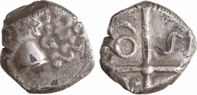 Tolosates, drachme à la tête négroïde, c.IIe-Ier s. av. J.-C
A/Anépigraphe
Pro...