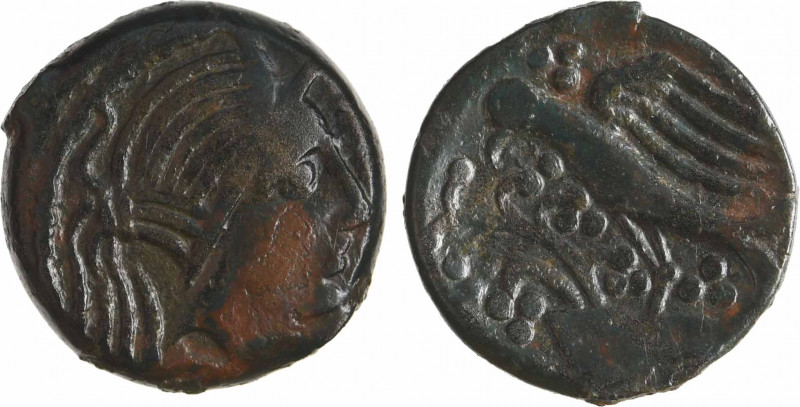 Carnutes, bronze PIXTILOS à l'oiseau, classe III, c.40-30 av. J.-C
A/[PIXTILOS]...