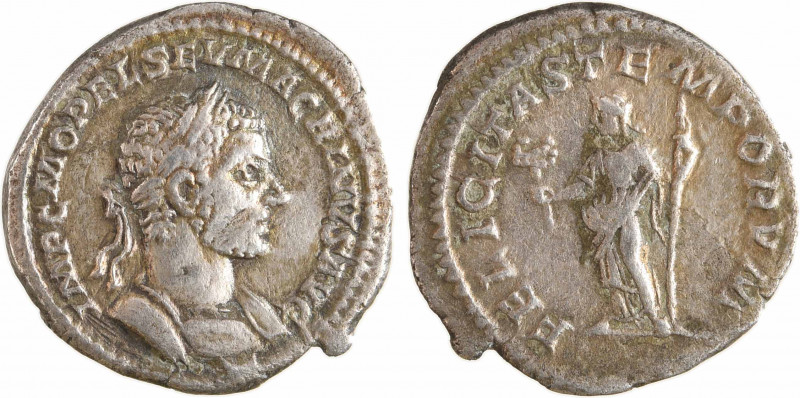 Macrin, denier, Rome, 217-218
A/IMP C M OPEL SEV MACRINVS AVG
Buste lauré et d...
