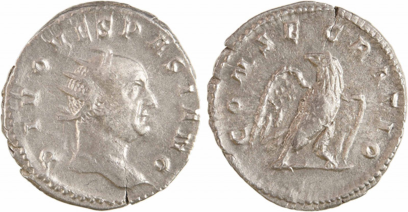 Trajan Dèce, antoninien (hommage à Vespasien), Rome, 251
A/DIVO VESPASINO
Tête...