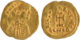 Héraclius, trémissis, Constantinople, 610-613
A/d N hERACLI-VS PP AVG
Buste diadémé à droite, drapé et cuirassé, vu de trois quarts en avant
R/VICT...