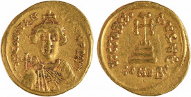 Constant II, solidus, Constantinople, 648-649
A/d n CONSTAN-TINVS P P AV
Buste couronné et drapé vu de face, tenant un globe crucigère
R/VICTORIA A...