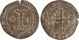 Louis XII, dizain ludovicus, Villefranche-de-Rouergue
A/+ LVDOVICVS REX FRANCORVM
Grande L onciale passant dans une couronne, accostée de X et de II...