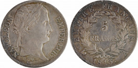 Premier Empire, 5 francs Empire, 1813 Paris
A/NAPOLEON - EMPEREUR.
Tête laurée à droite, au-dessous signature Tiolier
R/EMPIRE FRANÇAIS.// (différe...