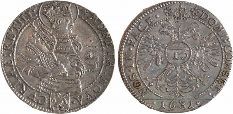 Suisse, Grisons (canton des), Ville de Coire (Chur), 10 kreuzer, 1631
A/MONETA....