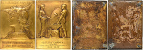 Roty (L.-O.) : la Société d'encouragement à l'Art et à l'Industrie à Fernand Chapsal, paire de grandes galvanos, 1923 Paris
A/REPUBLIQUE FRANCAISE
B...