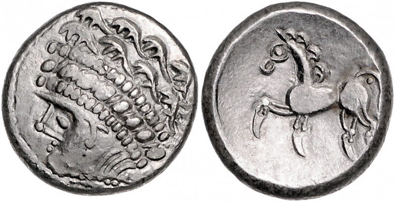 KELTEN, NORICUM, AR Tetradrachme (2.-1.Jh.v.Chr.), Samobor/Gjurgjevac Typ. Männl...