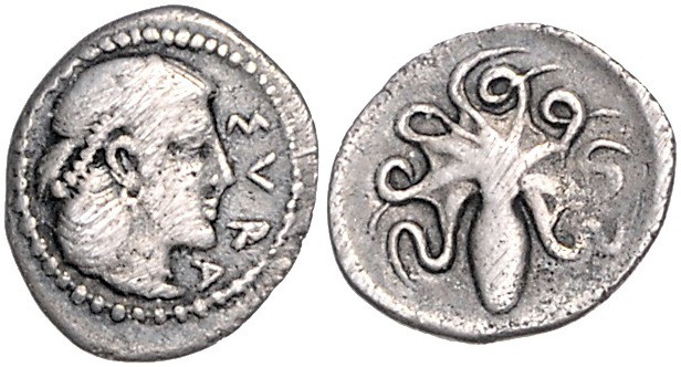 ITALIEN, SIZILIEN / Stadt Syrakus, AR Litra (um 470 v.Chr.). Kopf der Artemis-Ar...