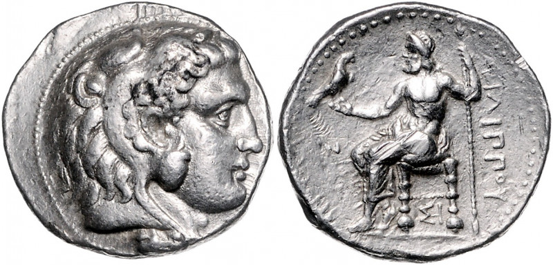 GRIECHENLAND, MAKEDONIEN. Philipp III., 323-317 v.Chr., AR Tetradrachme, Sidon. ...