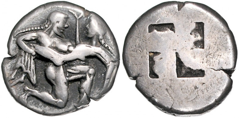 GRIECHENLAND, THRAKIEN / Insel Thasos, AR Stater (510-463 v.Chr.). Ithyphallisch...
