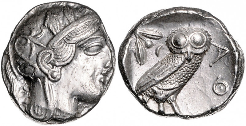 GRIECHENLAND, ATTIKA / Stadt Athen, AR Tetradrachme (ca. 430 v.Chr.). Behelmter ...