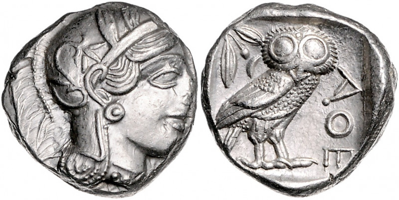 GRIECHENLAND, ATTIKA / Stadt Athen, AR Tetradrachme (430-420 v.Chr.). Kopf der A...