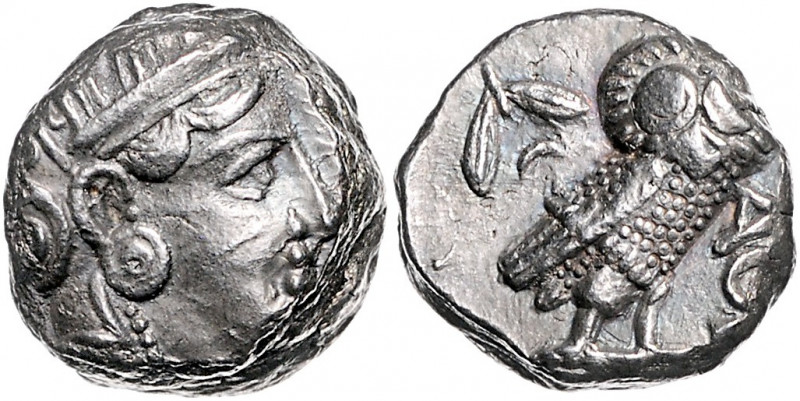 GRIECHENLAND, ATTIKA / Stadt Athen, AR Tetradrachme (380-250 v.Chr.). Kopf der A...