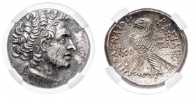 ÄGYPTEN, Ptolemaios XII., 80-51 v.Chr., AR Tetradrachme Jahr 28 =53/2, Alexandria. Kopf des Ptolemaios r. Rs.Adler auf Blitz, i.F. Isiskappe. 12,74g....
