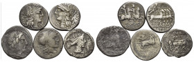 RÖMISCHE REPUBLIK, M. Baebius Q.f.Tampilus, 137 v.Chr., AR Denar. Beh. Romakopf l., dav. X, dah. TAMP[IL]. Rs.Apollo in Quadriga, ROMA, [M] BAEBI Q F....