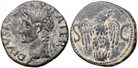 RÖMISCHES REICH, Augustus, 27 v.-14 n.Chr., posthum unter Tiberius, 14-37, AE As (34-7), Rom. Kopf mit Strahlenkrone l., DIVVS AVGVSTVS PATER. Rs.Adle...
