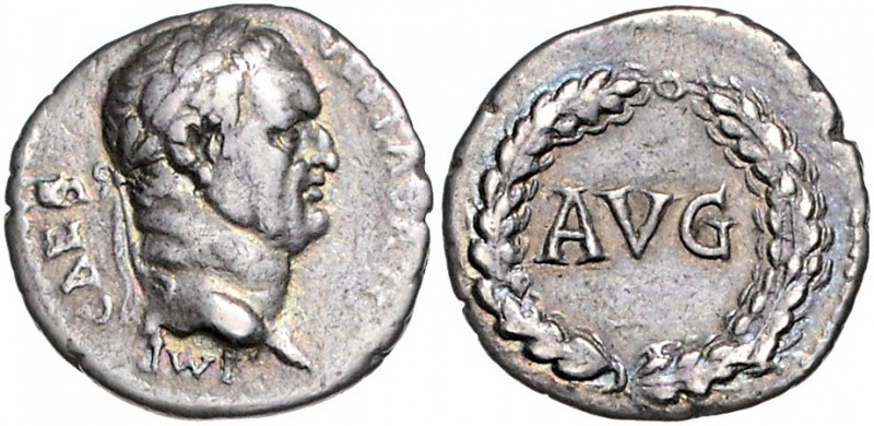 RÖMISCHES REICH, Vespasian, 69-79, AR Denar (69-71), Asia. Belorb. Büste r., IMP...