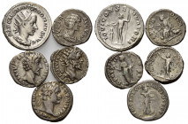 RÖMISCHES REICH, Domitian, 81-96, AR Denar, Rom. Belorb. Büste r. Rs.Minerva mit Speer und Schild auf Prora. DAZU:Marc Aurel, AR Denar. Rs.Felicitas; ...