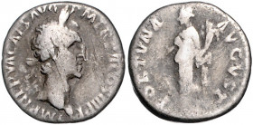 RÖMISCHES REICH, Nerva, 96-98, AR Denar COS III =97, Rom. Belorb. Büste r., IMP NERVA CAES AVG PM TRP COS III PP. Rs.Fortuna l. stehend, FORTVNA AVGVS...