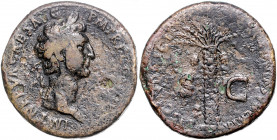 RÖMISCHES REICH, Nerva, 96-98, AE Sesterz, Rom. Belorb. Büste r. Rs.Dattelpalme zwischen SC. 23,63g.
selten, s-ss
RIC 58