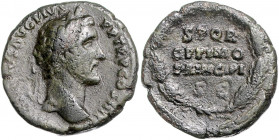 RÖMISCHES REICH, Antoninus Pius, 138-161, AE As (145-161), Rom. Belorb. Büste r., ANTONINVS AVG PIVS PP TRP COS IIII. Rs.SPQR OPTIMO PRINCIPI SC im Kr...
