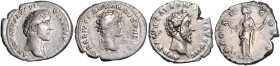 RÖMISCHES REICH, Marcus Aurelius als Caesar, 139-161, AR Denar (140), Rom. Büste r., AVRELIVS CAESAR AVG PII F COS. Rs.Büste Ant.Pius r., ANTONINVS AV...