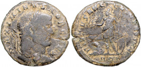 RÖMISCHES REICH, Maximinus II. als Caesar, 305-308, AE Follis (305-306), AQG =Aquileia. Belorb. Büste r., MAXIMINVS NOB CAES. Rs.Caesar l. stehend, hä...