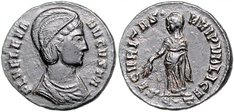 RÖMISCHES REICH, Helena, Gemahlin des Constantius I., +329, AE Follis (326), QUT...