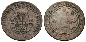 ANGOLA, Joseph I., 1750-1777, 1/2 Macuta 1762. 17,92g.
f.ss
KM 11