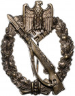 ORDEN UND EHRENZEICHEN, DRITTES REICH, Infanterie-Sturmabzeichen, Bronze hohlgeprägt.
sehr selten, vz
Nimmerg.3891