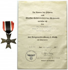 ORDEN UND EHRENZEICHEN, DRITTES REICH, Kriegsverdienstkreuz 2.Klasse mit Schwertern am Band mit Urkunde.
Urkunden, vz
Nimmergut 3835
