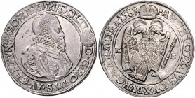 HAUS HABSBURG, Rudolph II., 1576-1612, Reichstaler 1589 KB, Kremnitz. 28,29g.
Rd.bearb., ss
Dav.8066; Voglh.100