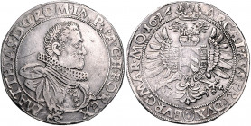 HAUS HABSBURG, Matthias, 1612-1619, Taler 1614, Kuttenberg. 29,12g.
Vs.kl.Kr., kl.Hsp., ss
Dav.3071; Voglh.115