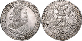 HAUS HABSBURG, Ferdinand III., 1637-1657, Taler 1654 KB, Kremnitz. 28,49g.
kl.Rdf., ss-vz
Dav.3198; Voglh.197