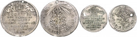 HAUS HABSBURG, Joseph I., 1705-1711, Silberjeton 1690 a.s. Krönung zum römisch-deutschen König zu Augsburg. Von zwei Genien gehaltene Krone, darunter ...