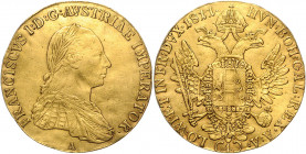 HAUS HABSBURG, Franz II. (I.), 1792-1835, 4 Dukaten 1811 A, Wien. 13,63g.
Ware ist MwSt-befreit
VAT tax free
GOLD, l.gewellt, ss+/ss
Frbg.461; Her...