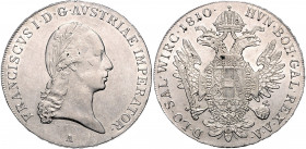 HAUS HABSBURG, Franz II. (I.), 1792-1835, Taler 1810 A, Wien. 28,00g.
ss/vz
Dav.5; Her.284; J.163