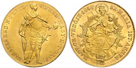HAUS HABSBURG, Ferdinand I., 1835-1848, Dukat 1848, Kremnitz. 3,43g.
Ware ist MwSt-befreit
VAT tax free
GOLD, kl.Kr., vz/vz-st
Frbg.222; Her.75