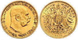 HAUS HABSBURG, Franz Joseph I., 1848-1916, 10 Kronen 1910.
GOLD, vz
