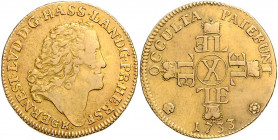 BAYERN, Karl Albrecht, 1726-1745, Carolin 1733. 9,7g.
GOLD, selten, ss
Frbg.232; KM 424