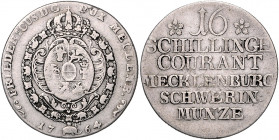 MECKLENBURG-SCHWERIN, Friedrich, 1756-1785, 16 Schilling 1764. 9,04g.
ss
J.8; Kunzel 342 A