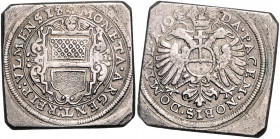 ULM, STADT, Guldenklippe 1704. Notmaßnahme im Spanischen Erbfolgekrieg (1701-1714) während der Belagerung und Einnahme der Stadt Ulm. 14,35g..
ss
Na...