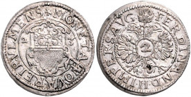 ULM, STADT, Halbbatzen =2 Kreuzer 1623. Mit Titel Ferdinand II. 0,98g.
ss-vz
Nau 91