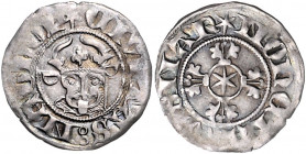 WISMAR, STADT, Witten o.J.(nach dem Rezess von 1379). Stierkopf. Rs.Blumenkreuz, mittig Kreis mit Stern. 1,30g.
ss+
Jesse 365
