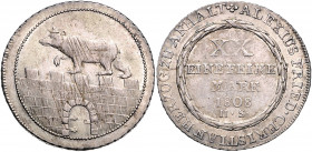 ANHALT-BERNBURG, Alexius Friedrich Christian, 1796-1834, Gulden 1808 HS.
just., vz
AKS 3; J.50