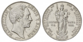 BAYERN, Maximilian II., 1848-1864, Doppelgulden 1855. Mariensäule in München.
zaponiert, kl.Einhiebe, ss-vz
AKS 168; T.97; Dav.604