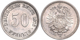 KLEINMÜNZEN, 50 Pfennig 1876 C.
st
J.7