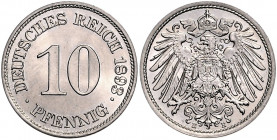 KLEINMÜNZEN, 10 Pfennig 1893 E.
st
J.13
