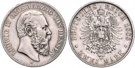 HESSEN, Ludwig IV., 1877-1892, 2 Mark 1888 A.
ss+
J.68